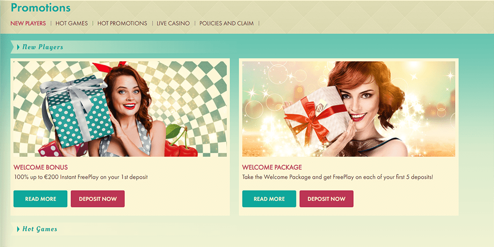 777 Casino promotions variety