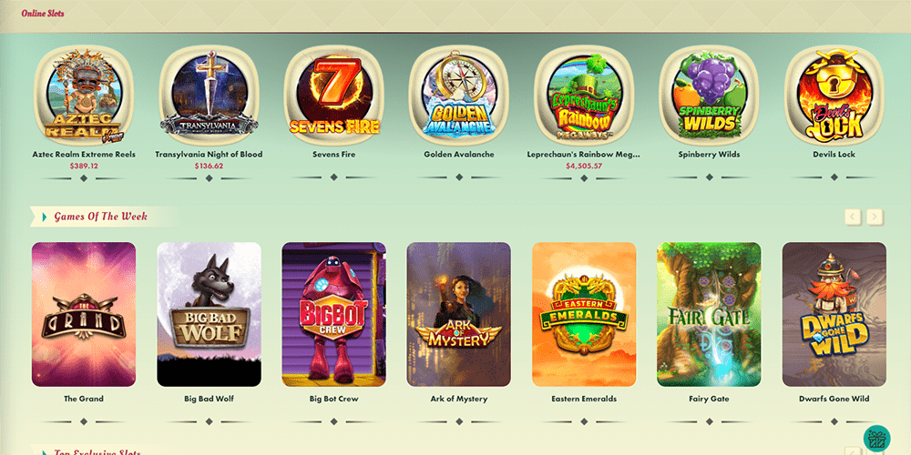 What games are available on the official website of 777 Casino