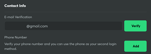 Verify and check the bonus section