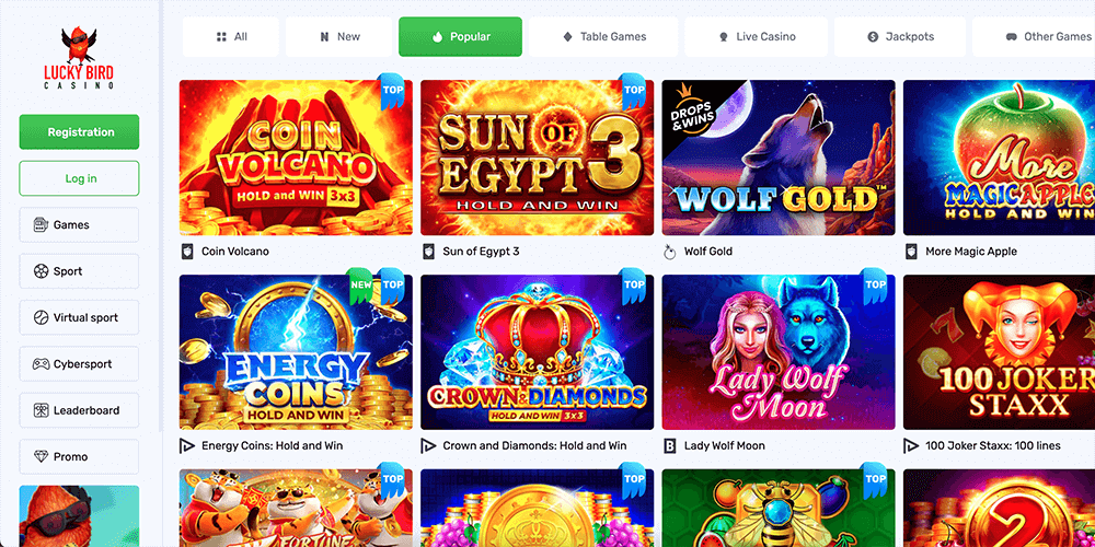 Lucky Bird Casino official website