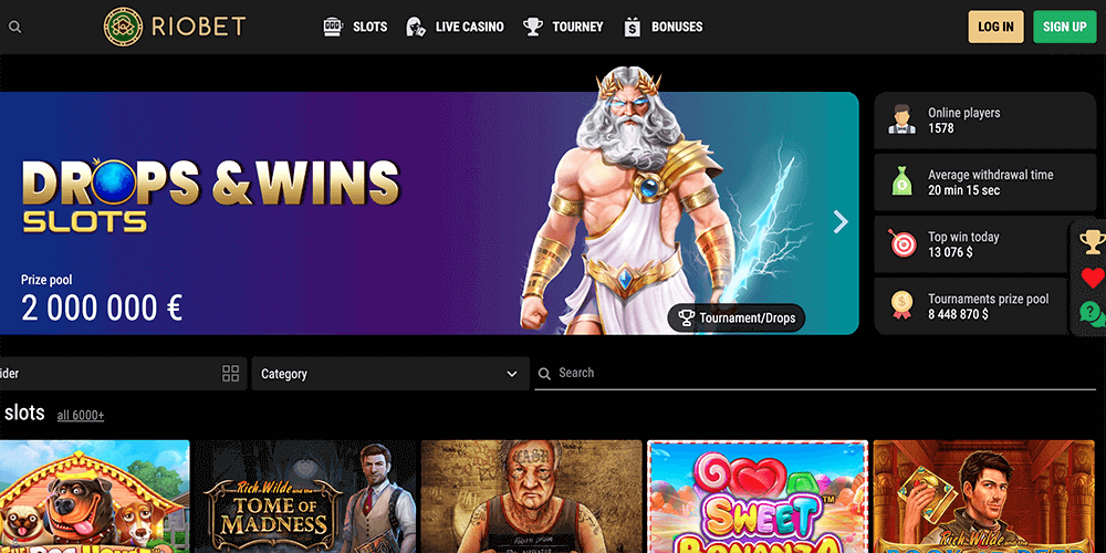 Riobet Casino official website main page