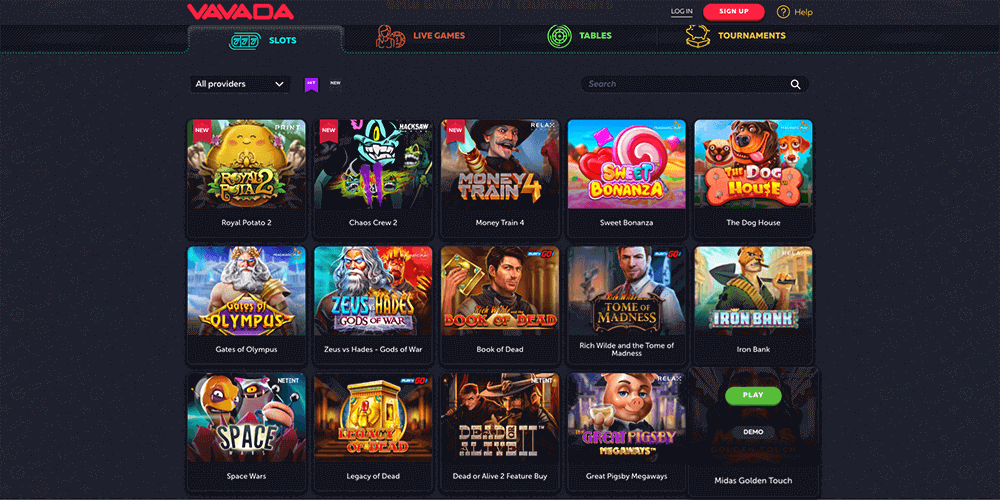 Variety of gambling games in the catalog of Vavada Casino