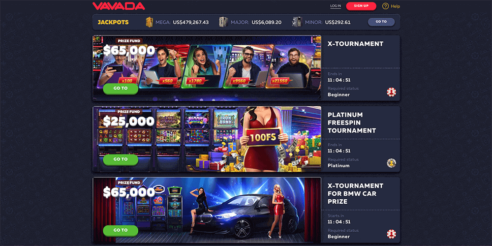 Play tournaments on the official website of Vavada Casino